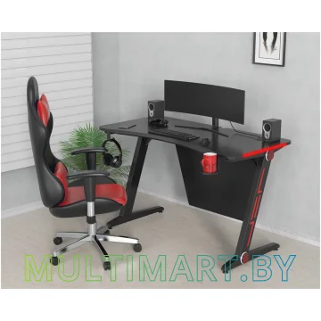 Компьютерный стол Cactus CS-GTZ-BK-CARBON-RED картинка 6